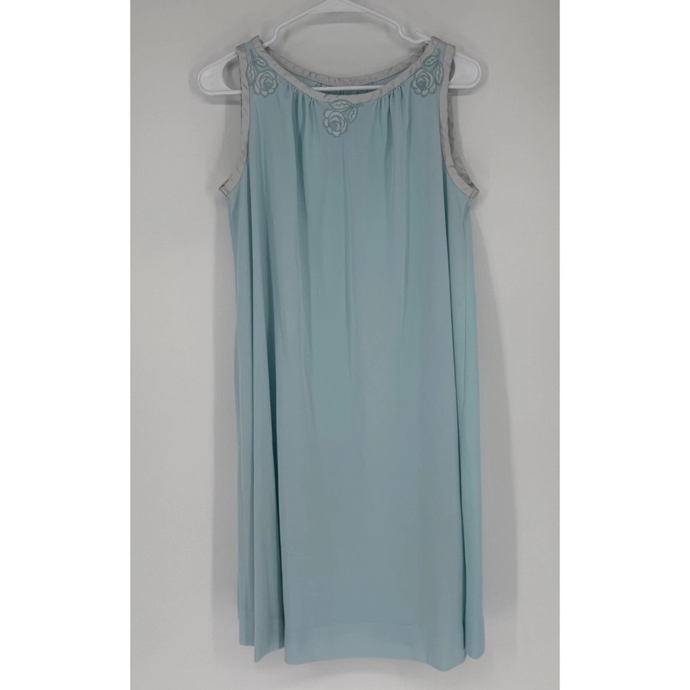 Vintage Gossard Artemis Baby Blue Nightgown Small Satin Trim Hollywood Glam 60s